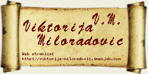 Viktorija Miloradović vizit kartica